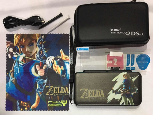 Imagen 3 de 9 de Pack Delux Estuche Protec Diseño Cristal Nintendo New 2ds Xl