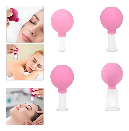 Copas De Masaje Faciales Rosas, De Silicona, Cómodas, Cómoda