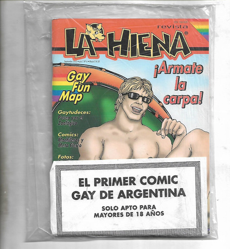 Revista La Hiena Año 1 #6 Sept 2002 Comic Gay Mochileros 