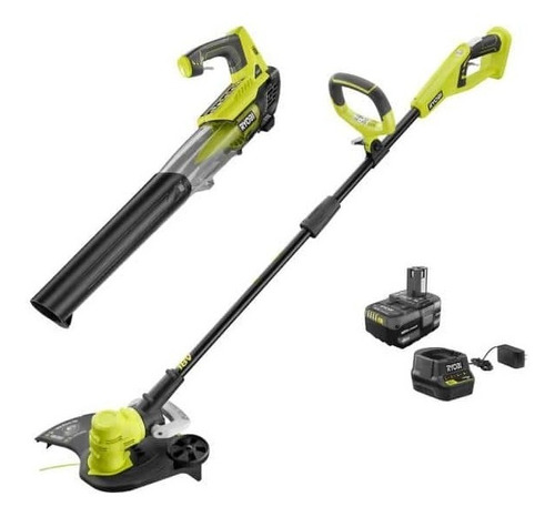 Ryobi Combo Desbrozadora Y Sopladora  18v Bat Y Carg