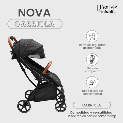 Infanti Carriola Para Bebe Nova Negro Lifestyle Carreola