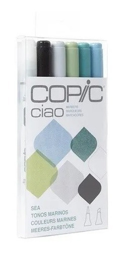 Marcadores Copic Ciao Tonos Marinos X 6  Libreria San Jorge