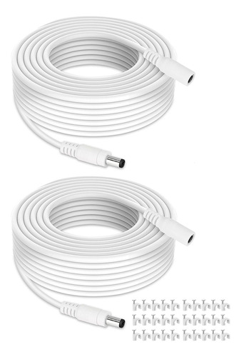 Voltkare - Paquete De 2 Cables De Extension De Enchufe Macho