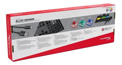 Imagen 5 de 8 de Teclado Hyperx Alloy Origins Rgb Mecánico