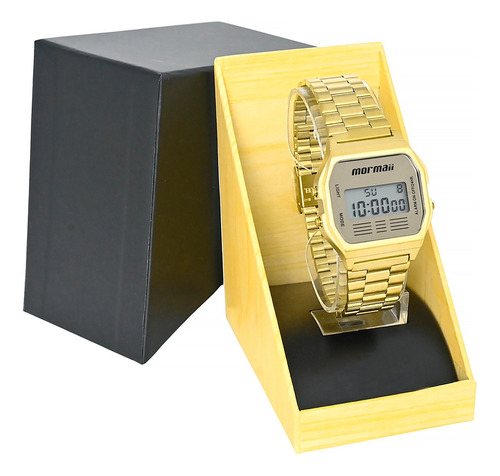 Relógio Mormaii Feminino Vintage Mojh02ab/4d Digital Dourado