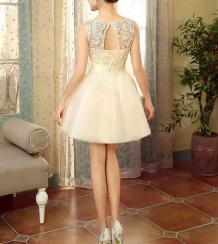 Vestido De Noiva Curto Princesa Com Cinto Champs Two