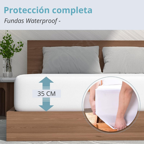 Cubre Colchon Funda Impermeable Protector 2x2 King Premium