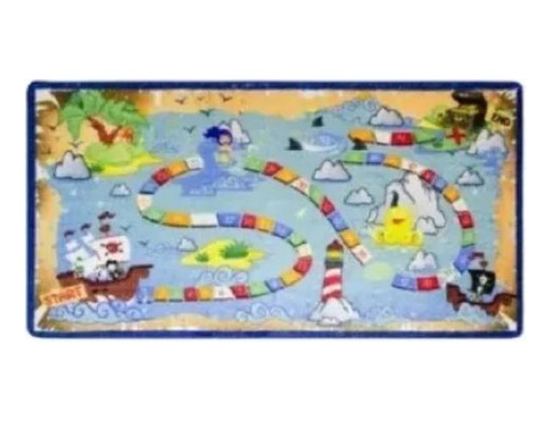 Tapete Infantil 1.10m X 57cm Navio Pirata Uzoo