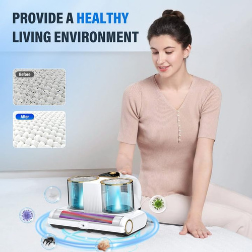 Aspirador De Ácaros Para Colchones Con Luz Uv Y Aire Calient