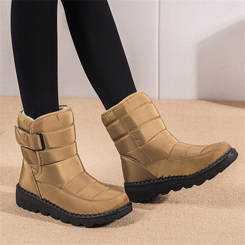 Botas Altas Antideslizantes Para Mujer, Zapatos De Algodón P