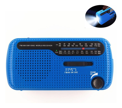 Radio Solar De Emergencia Con Batería Recargable Am/fm/wb