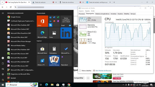 Notebook Asus I3 Barato Rápido 4gb 120ssd 15,6 Office Bat Branco (Usado)