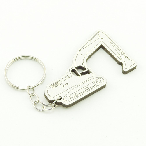 30 Chaveiros Personalizados Mdf - Escavadeira - Inf-024b