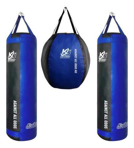 Pqtricgym#2 Saco De Boxeo 120cm Y Bola Redonda Costal De Box