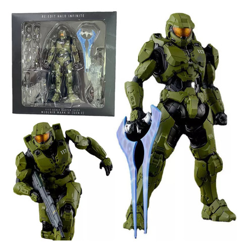 Boneco De Ação Móvel Halo Infinite Sergeant Feito À Mão/