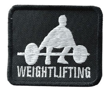 Parche Bordado Weightlifting Con Velcro Wombo