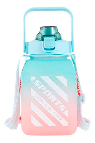 Botellon Botella Agua Con Correa Y Stickers 3d 1.5lts 
