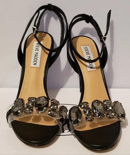 Zapatos Zapatillas Tacones Steve Madden Sophia Negro Piedras | Meses sin  intereses