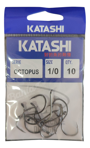 Anzuelo Tech Katashi Octopus N°1/0 Serie 9950 Pata Corta