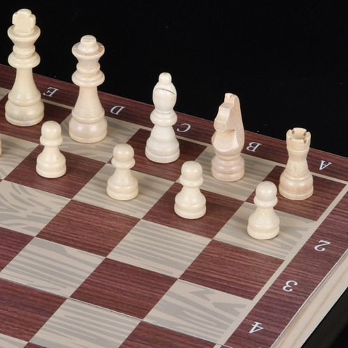 Juego De Damas De Ajedrez Y Ajedrez De Madera Para Entertain