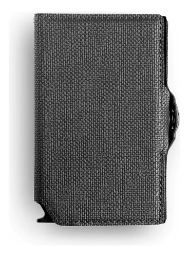 Billetera Walla Wallets Rfid - Stone Black Negra - Calidad Color Negro Diseño De La Tela Tramado Tipo Stone
