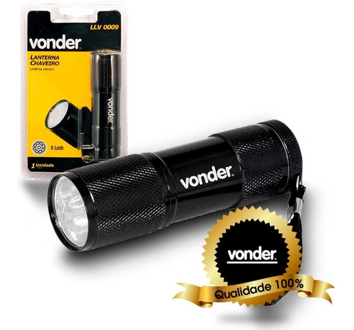 Imagem 1 de 5 de Lanterna Chaveiro Em Alumínio 9 Leds Llv 0009 Vonder