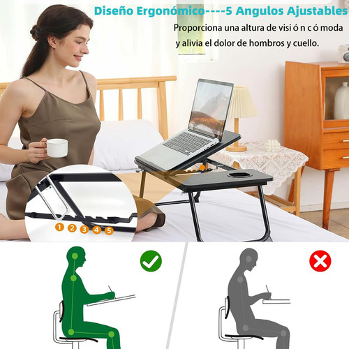 Escritorio Para Laptop 5 Alturas Ajustables Escuela Familia