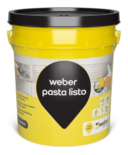 Pasta Pegamento Cerámica Sobre Placa De Yeso 25 Kg Weber