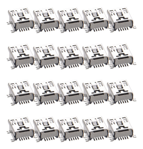 20 Puertos Usb B Hembra, 5 Pines, 180 Grados, Smd, Smt, Pcb