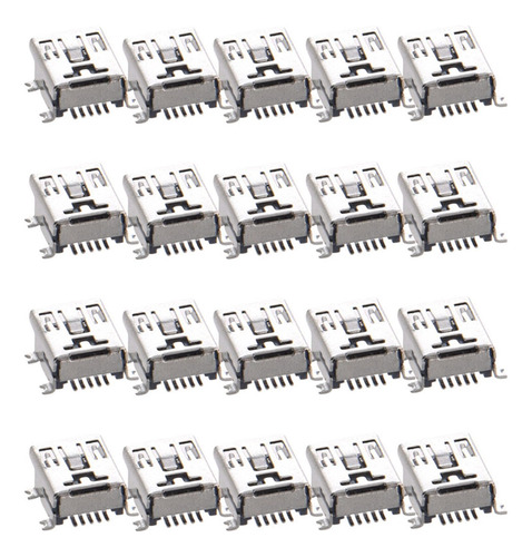 20 Puertos Usb B Hembra, 5 Pines, 180 Grados, Smd, Smt, Pcb