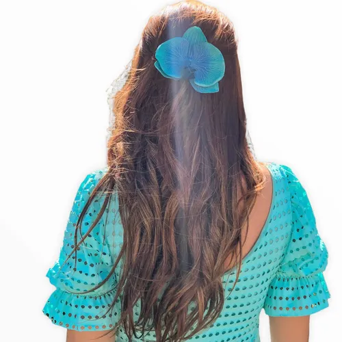 Presilha De Cabelo Orquídea Azul G