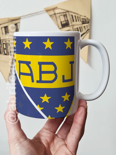 Taza Boca Juniors Escudo Histórico Cerámica Importada Orca