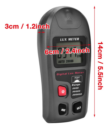 Medidor De Luz Digital Mt-30 Con Pantalla Lcd