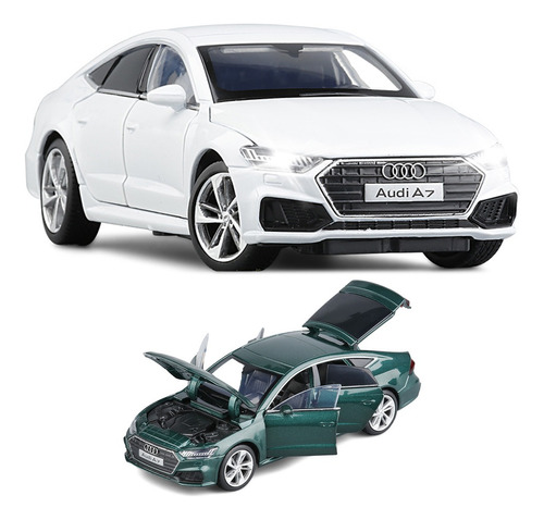 Audi A7 Limusina Miniatura Metal Coche Con Luz Y Sonido 1/32