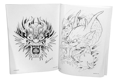 Libro Dragones - Oriental Bocetos Tatuajes - Tattoo