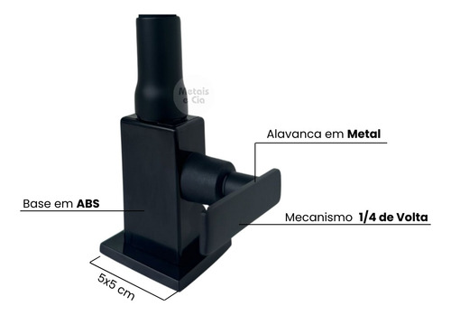 Torneira Bancada Base Quadrada Tubo Flexível 2 Jatos