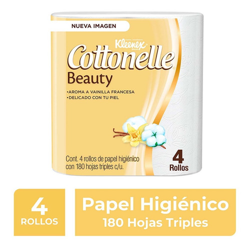 Papel Higiénico Kleenex Cottonelle Beauty 4 Rollos