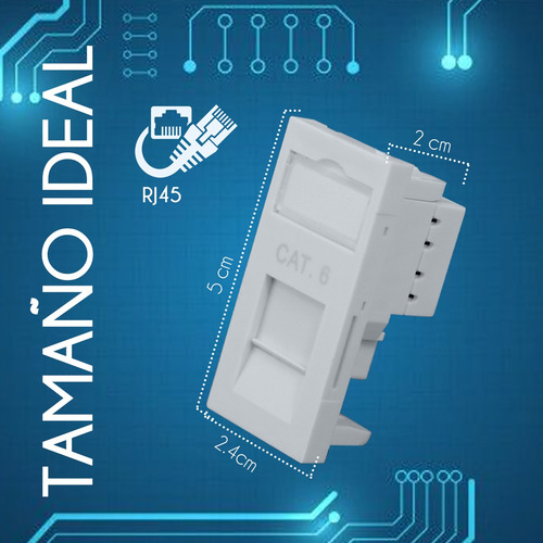 Toma De Computo Rj45 Cat 6 Ethernet utp 8 hilos Informática