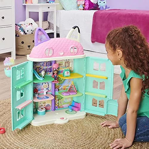  Gabby's Dollhouse, Gabby's Purrfect Casa de muñecas con 15  piezas, incluyendo figuras de juguete, muebles, accesorios y sonidos,  juguetes para niños a partir de 3 años : Juguetes y Juegos