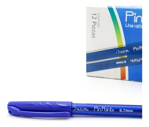 Pluma Razor Pluma Lapicero Azor Pin Point Punto Fino 0.7 Mm 12 Piezas Color de la ...
