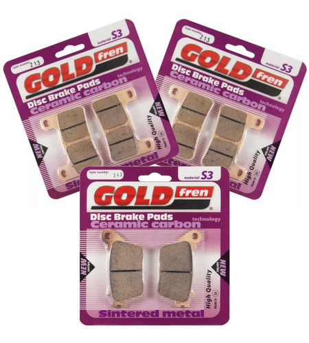 Kit Pastilhas Freio Goldfren S3 213 242 Srad 1000 2011-2013