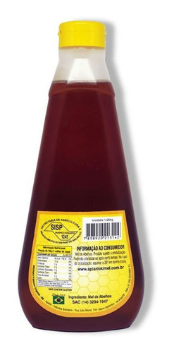Imagem 4 de 4 de Mel Silvestre 100% Puro De Abelha Bisnaga 1kg Bico Dosador