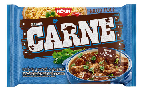 Macarrão Instantâneo Lámen Carne Nissin Miojo Nosso Sabor Pacote 74g