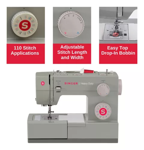  SINGER  Máquina de coser 4452 resistente, gris : Arte y  Manualidades