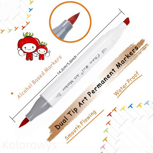 Desenho Do Conjunto De Marcadores De Álcool Com Tapete À Pro