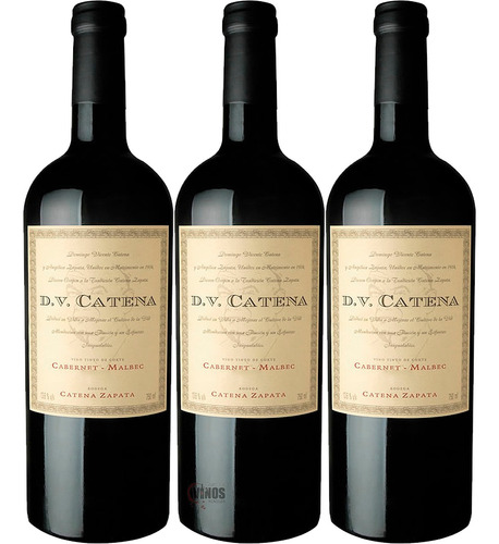 Vino Dv Catena Zapata Cabernet - Malbec Pack X3 Unidades