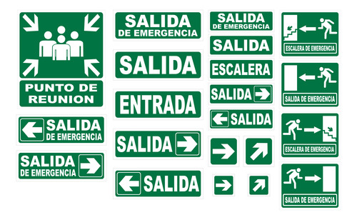 Cartel Punto De Reunion 400x300 Mm Alto Impacto X 10 Un Verde