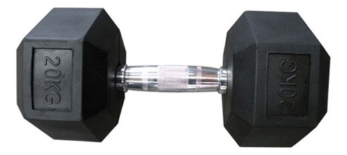 Mancuerna Hexagonal 20 Kg Pesas Ejercicio Dumbbell