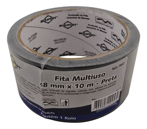 Fita Silver Tape Brasfort 48 X 10m Preta 7647 C999985