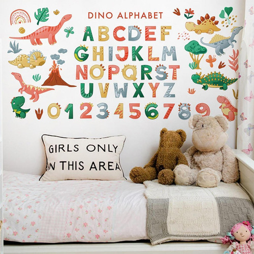 De Pared Con Alfabeto De Dinosaurio, Para Pared, Despegar Y